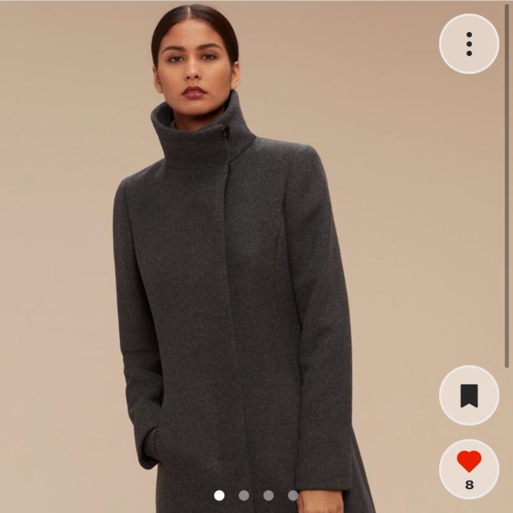 Aritzia Babaton Calloway black wool coat